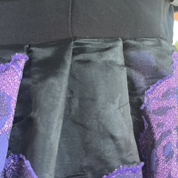 Vintage purple roses party dress, or every day with a sweater - Picture 5 of 6